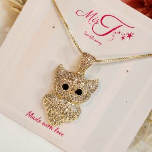 Soft Magic Owl Gold Plated Pendant Chain