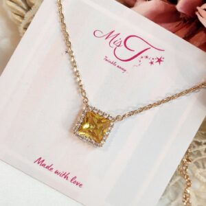 Soft Topaz Gold Plated Pendant Chain