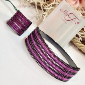 Baguettes Bling Ruby Combo with Ring (ring size 9)