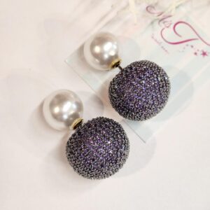 Lilac Double Side Studs