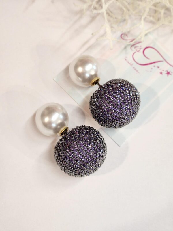 Lilac Double Side Studs