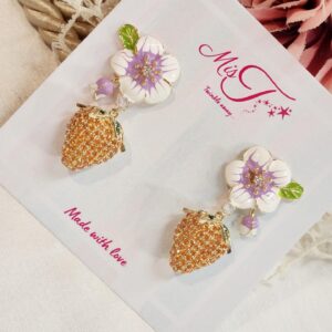 Rust Strawberry Earrings