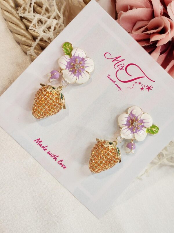 Rust Strawberry Earrings