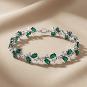 Emerald Green Tulip Bracelet