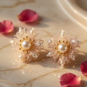 Mild Pink Pearly Studs