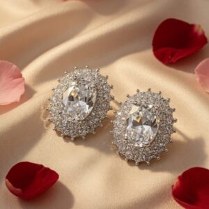 White Signature Shine Studs