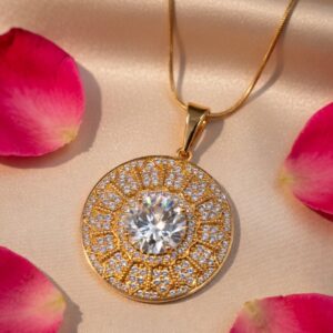 Brilliant Embrace Gold Plated Pendant Chain