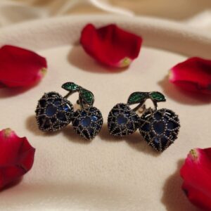 Sapphire Strawberry Pop Stud Earrings