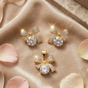 The Valencia Sunburst Amber Drop Pendant Set-Gold Finish