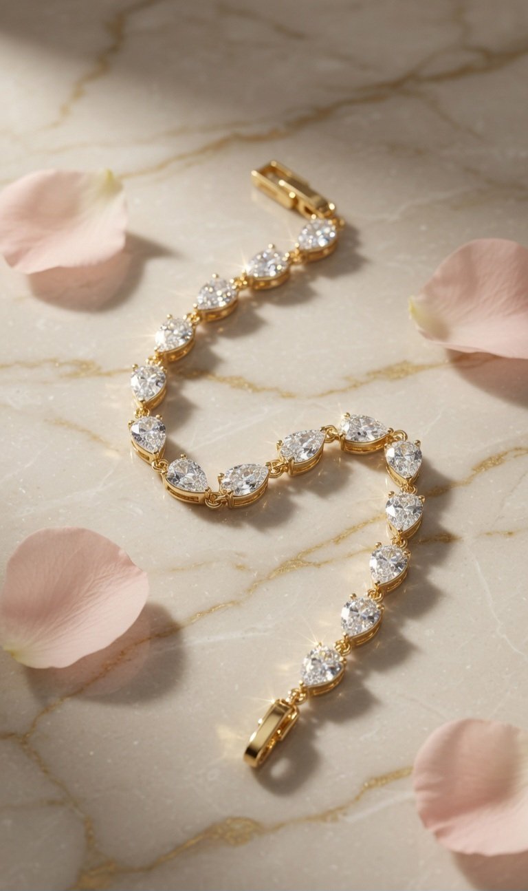Veloura Gold Plated Bracelet -Gold Finish