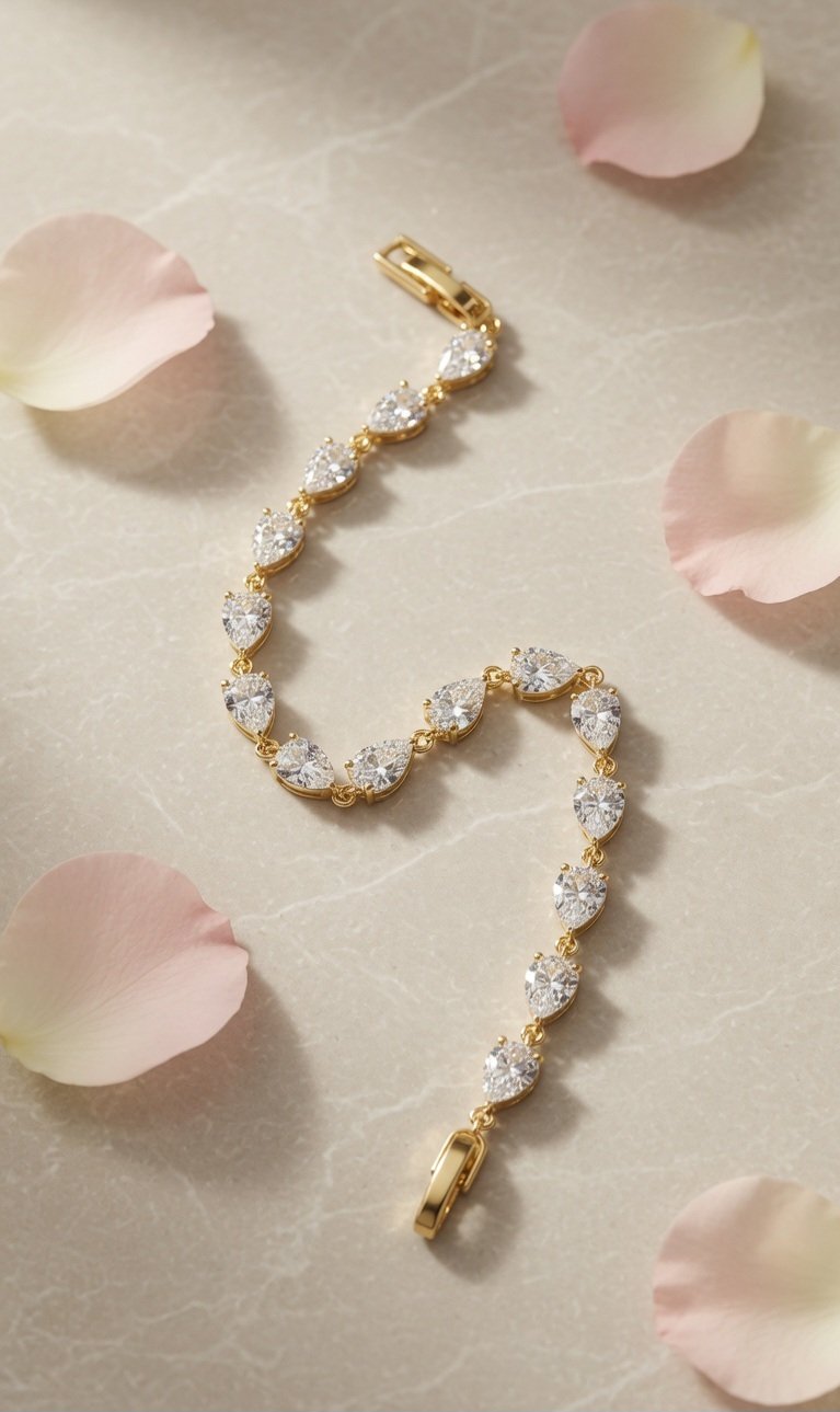 Veloura Gold Plated Bracelet -Gold Finish - Image 2