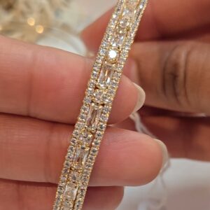 Sparkling Baguette Stone Bracelet for Girls