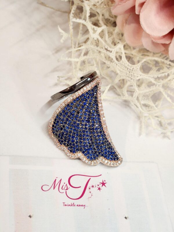 Sapphire Blue Fairy Wing Ring - Image 2