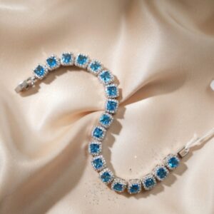 Aqua Glamorous Tennis Bracelet