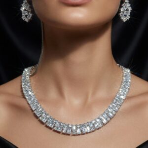 Eternal Shine Elegant White Choker Set