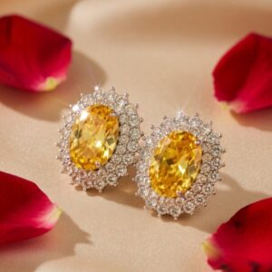 Topaz Yellow Signature Shine Studs