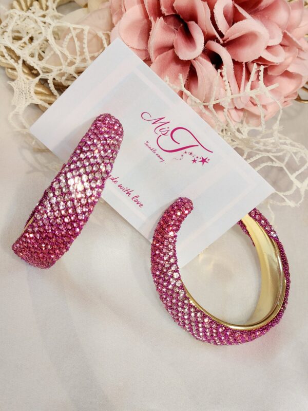 Disco shaded pink hoops