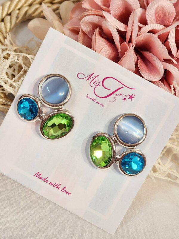 Trisolar blue green studs