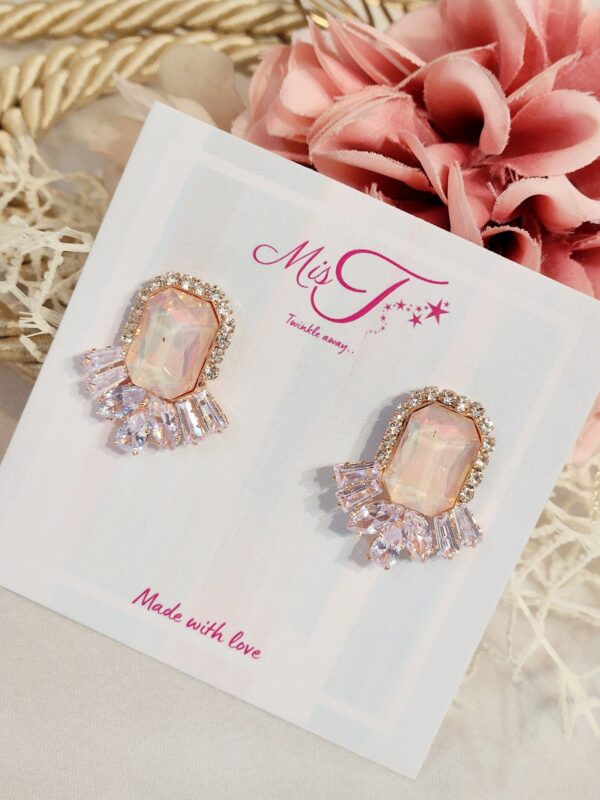 Sparkling Peach Earrings