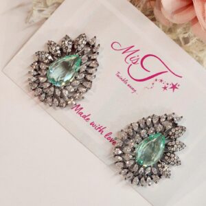 Light Green Betel Flare Studs