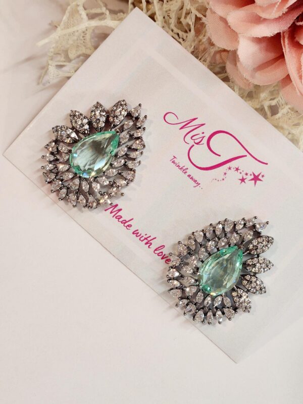 Light Green Betel Flare Studs