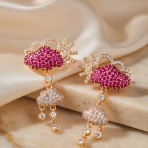 Ruby Cloud Earrings