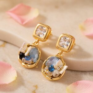 Fusion Blue Platter Earrings