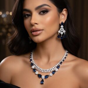 Firoza Heart Petal Studs