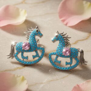Nano Setting Firoza Pony Studs
