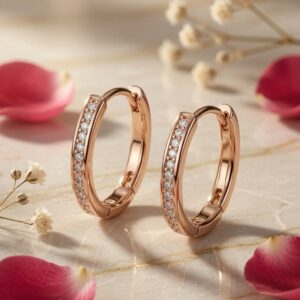 Luminous Infinity Micro-Hoops-Gold Finish
