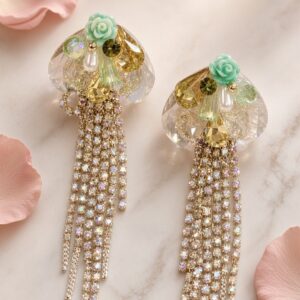 Crystals Fusion Tassel Earrings