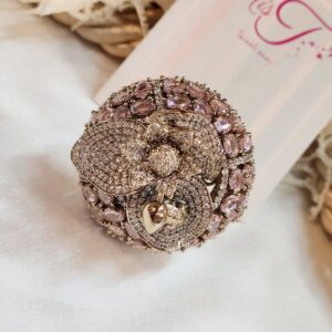 Secret Garden Rose Quartz Cz Blush Pink Ring