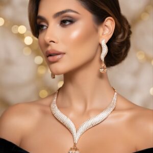 Celestial Drop Zirconia Choker set