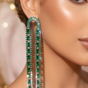 Pine Green Tassel Earrings