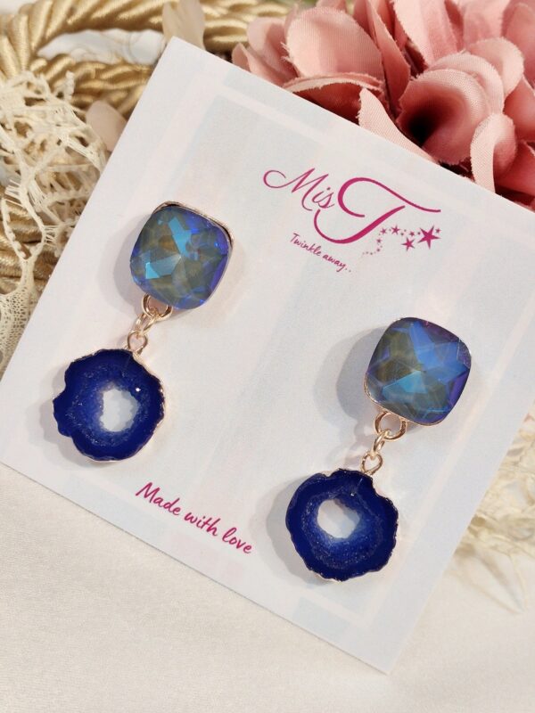 Shaded Rich Blue Earrings