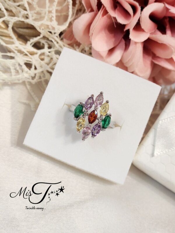 Multi Colour Dia Ring