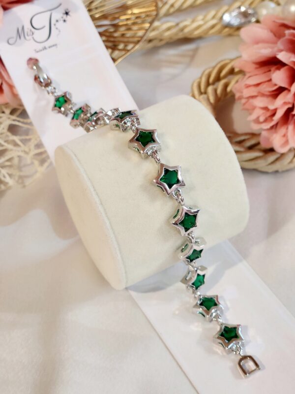 Star Emerald Green Tennis Bracelet