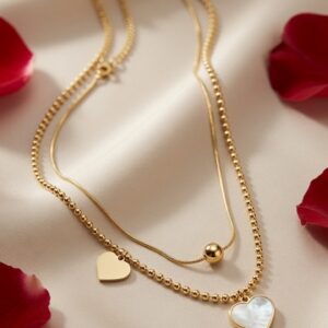 Double Layered Heart Neck Chain