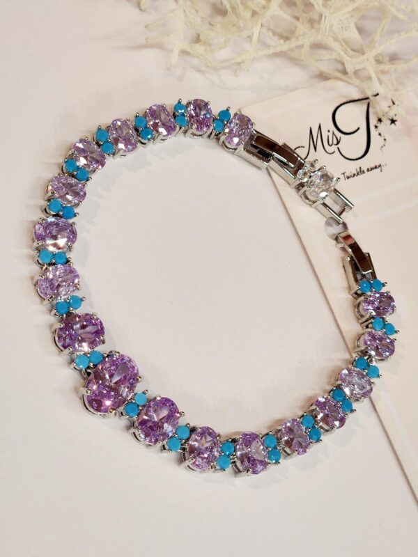 Lilac & Firoza Premium Tennis Bracelet