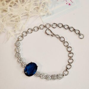 Sapphire Blue Solitaire Tennis Bracelet