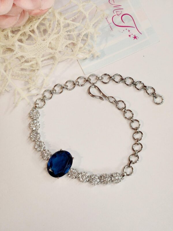 Sapphire Blue Solitaire Tennis Bracelet