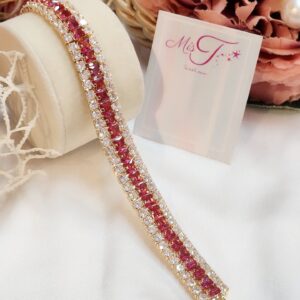 Radiant Red wine Crystal Tennis Bracelet for Women – Luxury Designer Jewelry