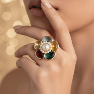 Sun Pearl Multi Colour Ring
