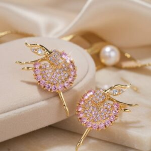 Blush Pink Ballerina Studs