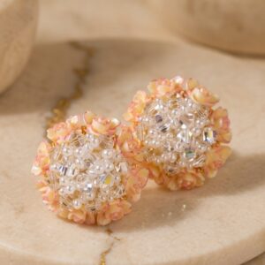 Pink tinge rose jacket studs