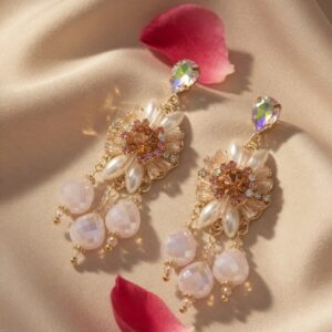 Shaded Pink Pearl Fusion Earrings
