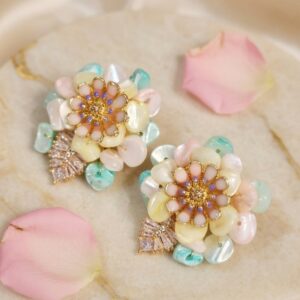 Pastel bouquet earrings