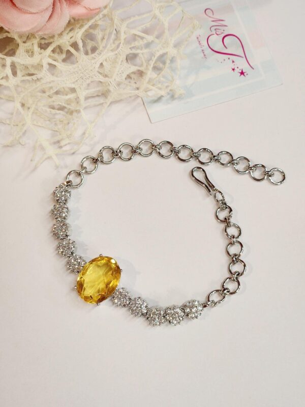 Topaz Yellow Solitaire Tennis Bracelet