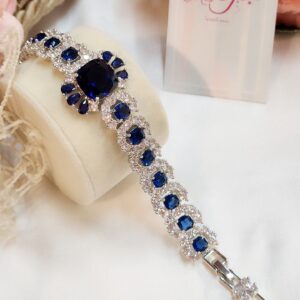 Sapphire Blue Zircon Tennis Bracelet for Women – Luxury Party Wear