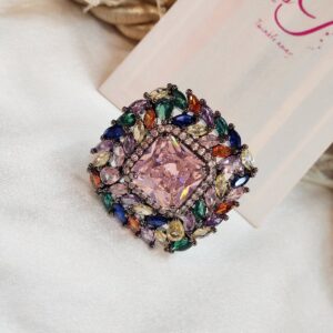 Luxe Vow Cz Multi Ring - Black Finish